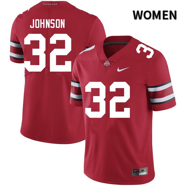 Women's Nike Ohio State Buckeyes Jakailin Johnson #32 Red NCAA Authentic Stitched College Football Jersey EUB18L4X